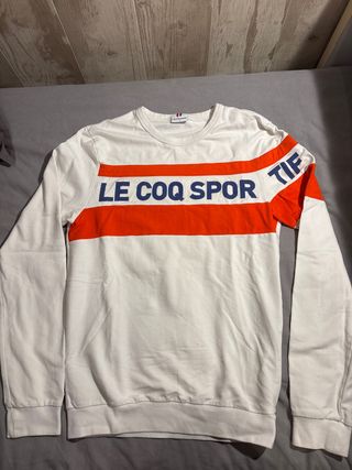 Jersey Le Coq Sportif blanco y naranja