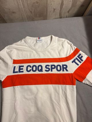 Jersey Le Coq Sportif blanco y naranja