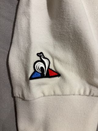 Jersey Le Coq Sportif blanco y naranja