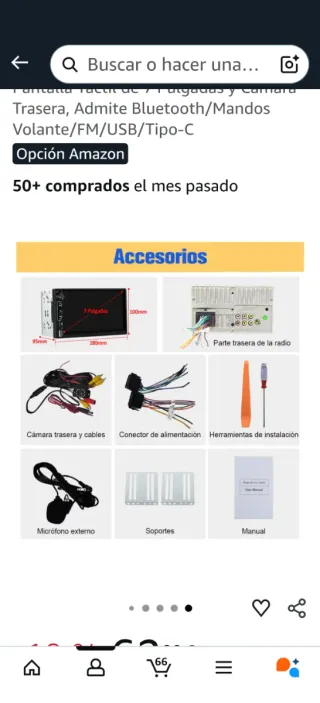 Radio Coche 2 DIN Carplay/Android Auto