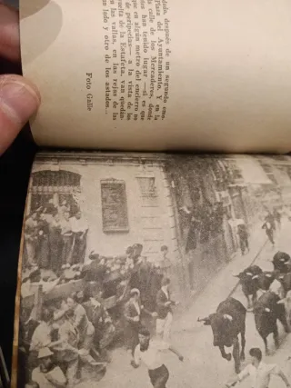 Libro Mozos y Toros 1945 Pamplona españa taurina