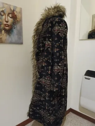 Cappotto lungo donna con pelliccia