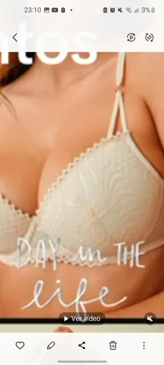 Sujetador Promise blanco sin copa foam