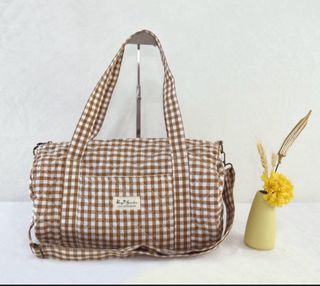 Bolsa viaje barrel cuadros vichy bags garden