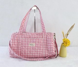 Bolsa viaje barrel cuadros vichy bags garden