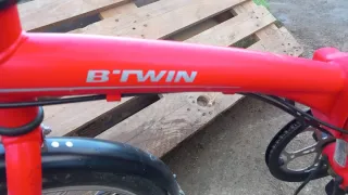 Bicicleta plegable B'Twin Roja