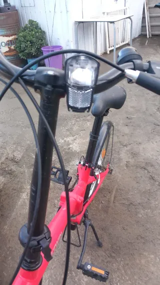 Bicicleta plegable B'Twin Roja
