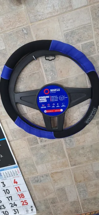 Funda Volante Sparco Negra y Azul