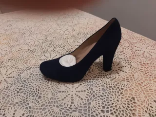 Zapatos salón ante azul UNISA sin estrenar