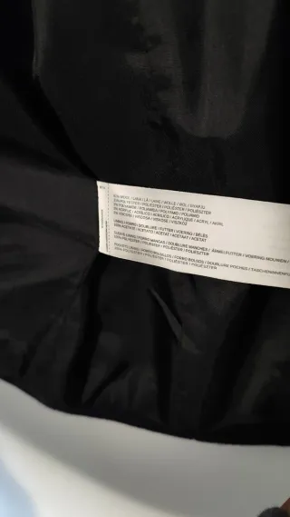 Chaquetón lana azul marino Mango