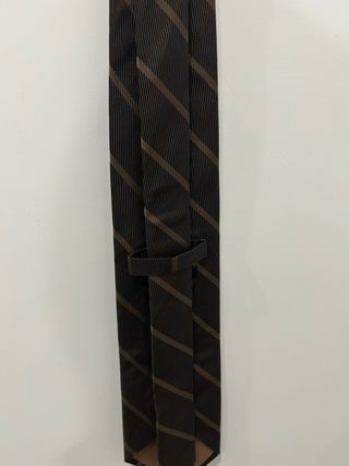 Corbata Zara Rayas Marrón Oscuro
