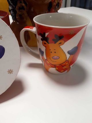 Taza mug navideño cerámica