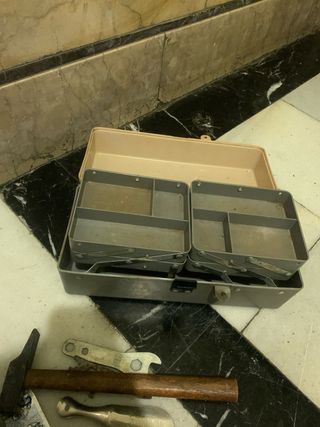 Caja de herramientas multiusos con compartimentos