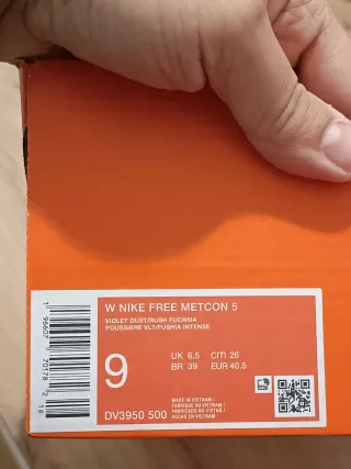 T40,5 Nike Free Metcon 5 Moradas