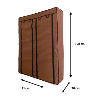 Armario Zapatero Tela 125x92x28 Cm Marrón NUEVO