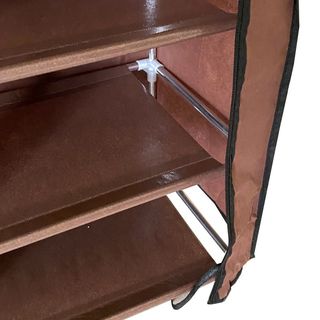 Armario Zapatero Tela 125x92x28 Cm Marrón NUEVO