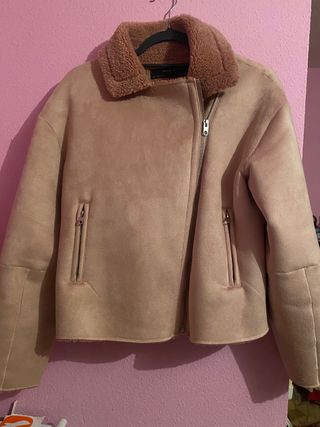 Chaqueta Zara salmon Borrego
