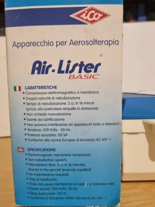Apparecchio per Aerosolterapia Air-Lister