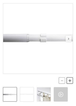 Barra Cortina Extensible Plástico blanca