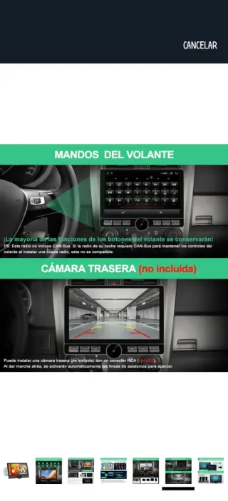 Radio Coche 2DIN Pantalla 10.6 Android 13