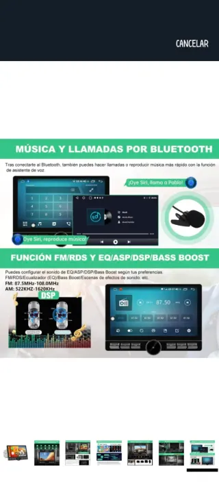 Radio Coche 2DIN Pantalla 10.6 Android 13