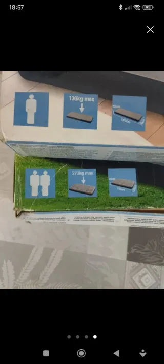 Colchonetas hinchables de plástico