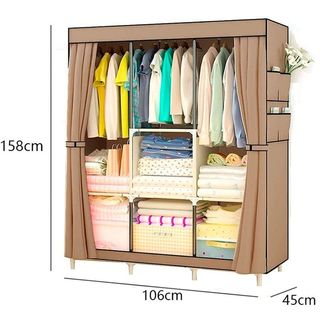 Armario Vestidor Bolsillos Marrón 158x106x45 NUEVO