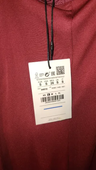 Vestido fiesta Pull and Bear burdeos