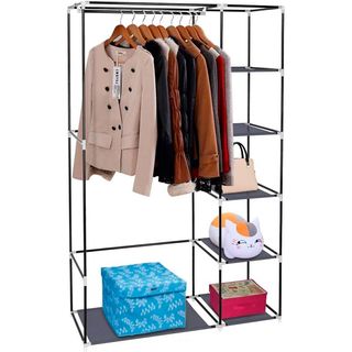 Armario Vestidor De Tela 170x110x45 Cm Gris NUEVO