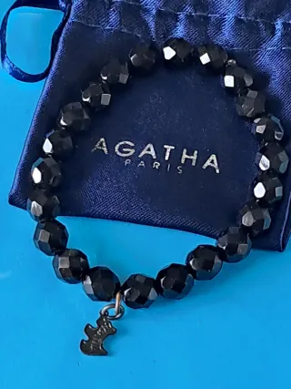 Pulsera Agatha Paris Cuentas Negras