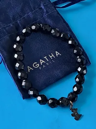 Pulsera Agatha Paris Cuentas Negras