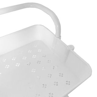 Carrito De Almacenamiento Metálico Blanco NUEVO