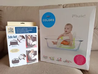 Lote premamá cinturón seguridad y silla baño