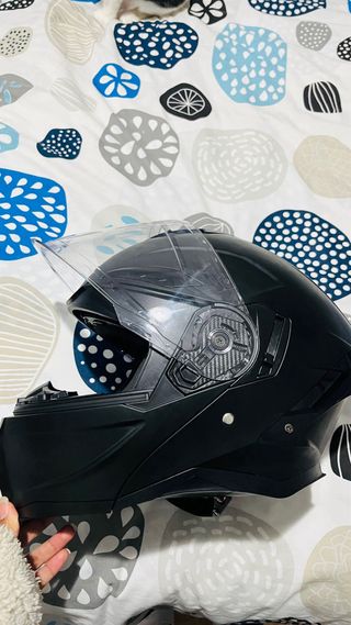 Casco de Moto covertible Negro mate.