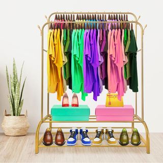 Perchero Premium Dorado Maxi 157x110x56 Cm NUEVO