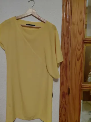 Vestido Zara Basic Amarillo