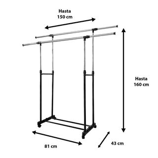 Perchero Burro Metálico Con Ruedas 160x81x43NUEVO