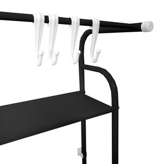 Estantería De Baño WC 3 Baldas 163x68 Negro NUEVO