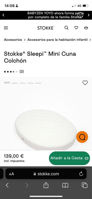 Materasso Stokke Sleepi per mini culla