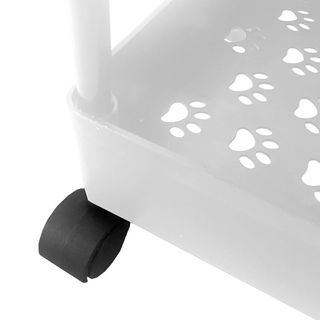 Carrito Almacenamiento 3 Alturas 62x38 Blanc NUEVO