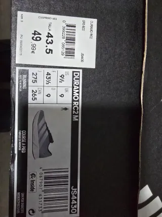 Zapatillas Adidas Duramo RC2M Talla 43.5