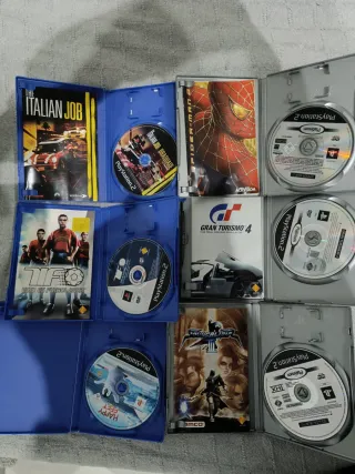 Lote 6 Juegos PS2: Italian Job, Spiderman, GT4, Ha