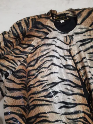 Blazer vintage estampado animal print