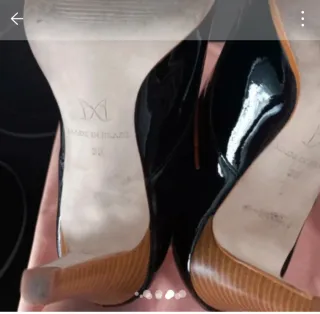 Botines charol mujer cordones tacón