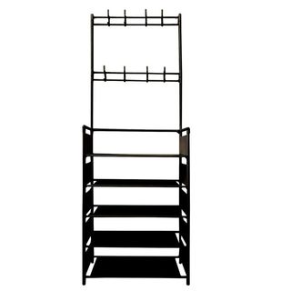 Recibidor Perchero Entrada 5 Baldas Negro NUEVO