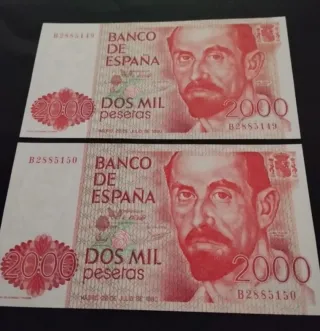 Billetes españoles antiguos Sin circular.