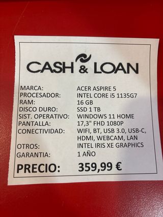 Acer Aspire 5 Intel Core i5 16GB RAM 1TB SSD