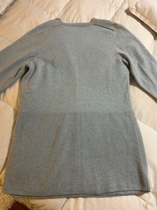 Cardigan grigio taglia M con maglia sotto