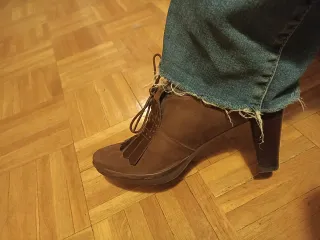 Zapatos Wonders tacón marrón talla 40