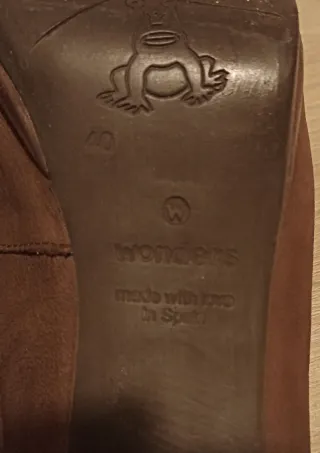 Zapatos Wonders tacón marrón talla 40